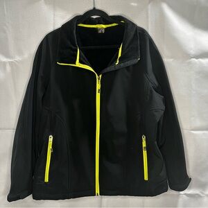 Xersion Black Jacket with Bright Yellow Accents